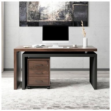 ESCRITORIO VENTITAS PERU TEODINO 60 CM X 152 CM GERENCIAL EN L VENTITAS HOME PLOMO Y GALES - 3