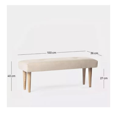 BANQUETA VENTITAS PERU BECKET VINTAGE HOME CREMA - 4