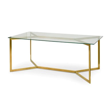 MESA DE COMEDOR VENTITAS HOME CHELSI DORADO 64X175CM