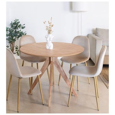 MESA DE COMEDOR VENTITAS HOME MINORKA MADERA 100X100CM