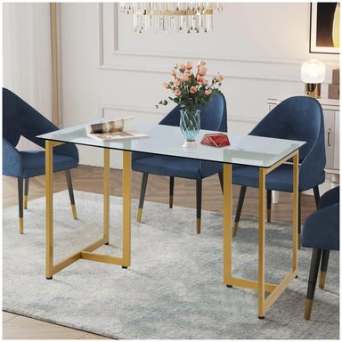 MESA DE COMEDOR VENTITAS HOME CÁNDIDA DORADO 60X140CM