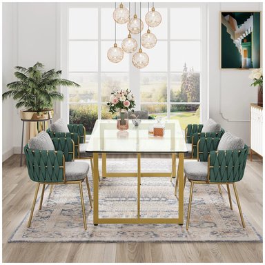 MESA DE COMEDOR VENTITAS HOME CÁNDIDA DORADO 60X140CM - 2