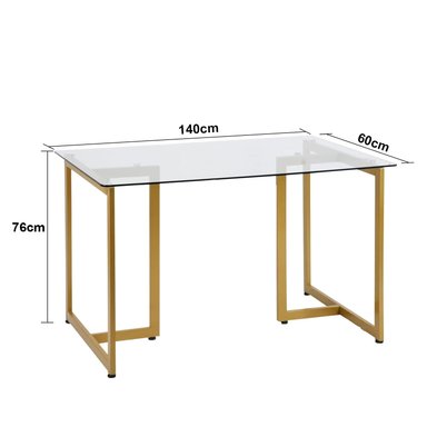 MESA DE COMEDOR VENTITAS HOME CÁNDIDA DORADO 60X140CM - 4
