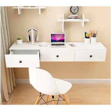 ESCRITORIO FLOTANTE VENTITAS PERU MIRAGE 35 CM X 105 CM BLANCO VENTITAS HOME