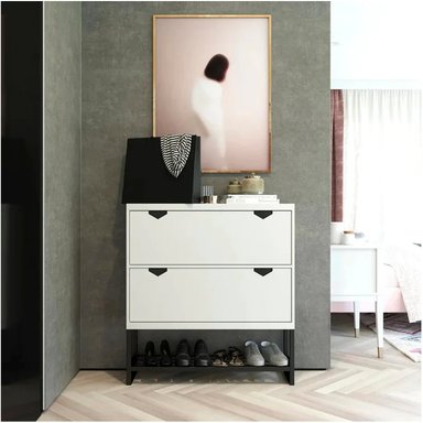 ZAPATERA INDUSTRIAL FLYERS VENTITAS HOME BLANCO Y NEGRO