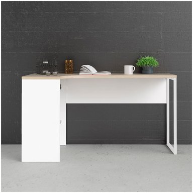 ESCRITORIO DE OFICINA VENTITAS PERU RIGNONIO 75 CM X 130 CM DUNA Y BLANCOEN L