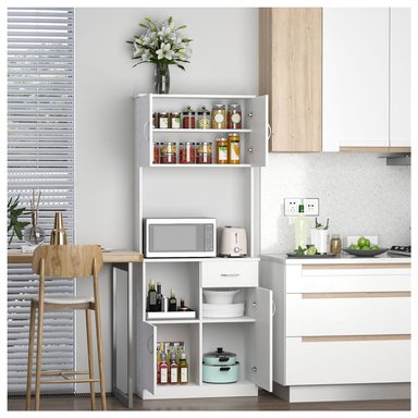 REPOSTERO DE COCINA VENTITAS HOME RUJEL 1 CAJÓN BLANCO - 3
