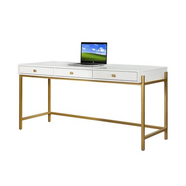TOCADOR MINIMALISTA SCARLETE VENTITAS HOME BLANCO Y DORADO - 3