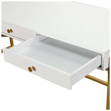 TOCADOR MINIMALISTA SCARLETE VENTITAS HOME BLANCO Y DORADO - 4