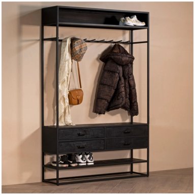 PERCHERO VENTITAS PERU ISRAEL INDUSTRIAL ROBLE 4 CAJONES NEGRO