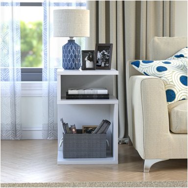 MESA AUXILIAR VENTITAS PERÚ CAMILLE BLANCO 30X33CM - 2