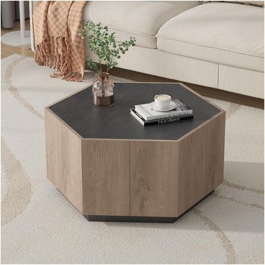 MESA DE CENTRO VENTITAS PERU LETICIA MODERNA ROVERE Y NEGRO