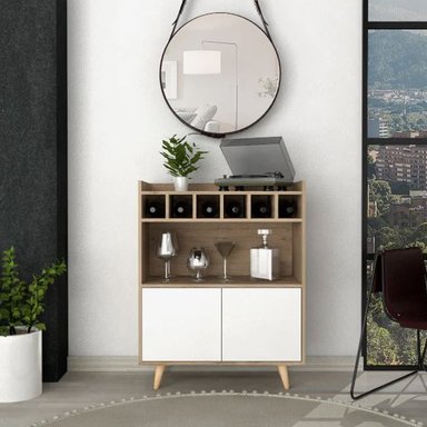 MUEBLE BAR VENTITAS PERU LORIE DUNA BEIGE BLANCO