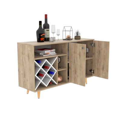 MUEBLE BAR VENTITAS PERU BRUNNETE DUNA BEIGE BLANCO - 4