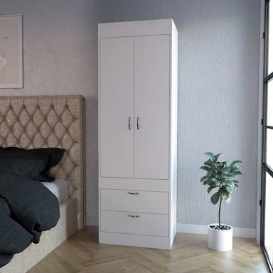 ROPERO VENTITAS PERU MARIE MINIMALISTA 2 PUERTAS 2 CAJONES BLANCO