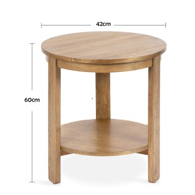 MESA AUXILIAR VENTITAS HOME CELINE MADERA DE ACACIA 42X42CM - 4
