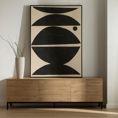 MESA DE TV VENTITAS PERU CHARLOTTE INDUSTRIAL 65” MACADAMIA