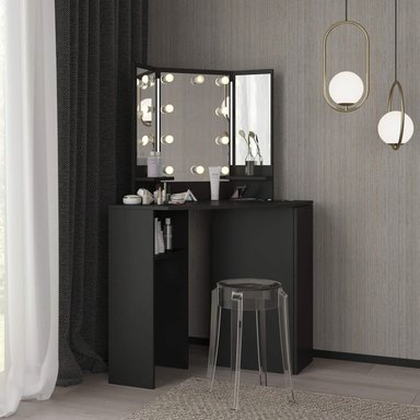 TOCADOR VENTITAS PERU MACKEY NEGRO + ESPEJO