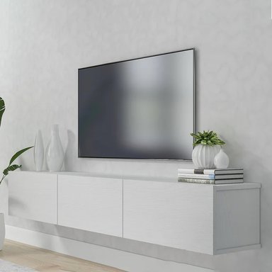 MESA DE TV VENTITAS PERU YVETTE FLOTANTE 70” BLANCO - 2