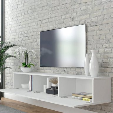 MESA DE TV VENTITAS PERU YVETTE FLOTANTE 70” BLANCO - 3