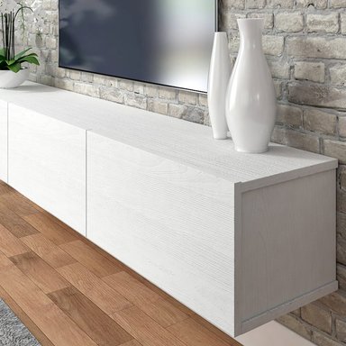 MESA DE TV VENTITAS PERU YVETTE FLOTANTE 70” BLANCO - 4