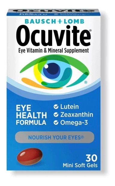 OCUVITE VITAMINA OJOS LUTEINA OMEGA ZEAXANTHIN X 30 USA
