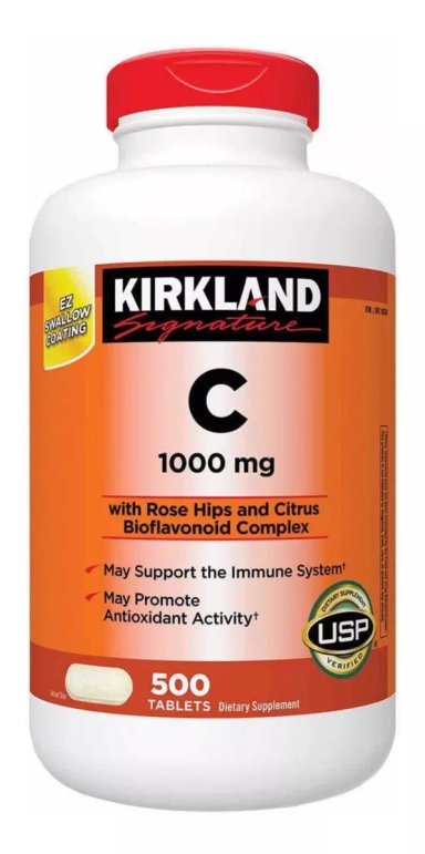 VITAMINA C  1000MG CONCENTRADA 500 TABLETAS ORIGINAL EEUU - 1