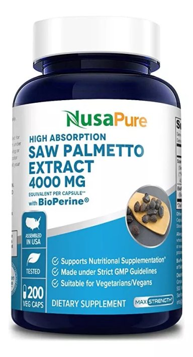 SAW PALMETTO 1,000MG 200 CAPSULAS IMPORTADO DE USA PROSTATA