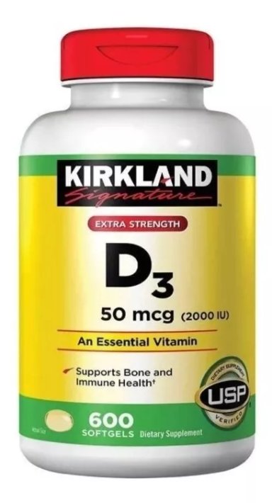 VITAMINA D3 50MCG 2,000IU AYUDA CORAZON HUESOS 600 SOFTGELS