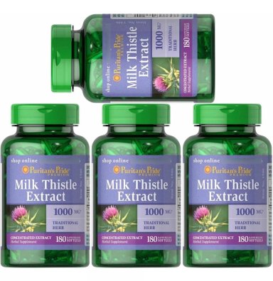 MILK THISTLE 1000MG 180 CAPSULAS SOFTGELS SILIMARINA EEUU