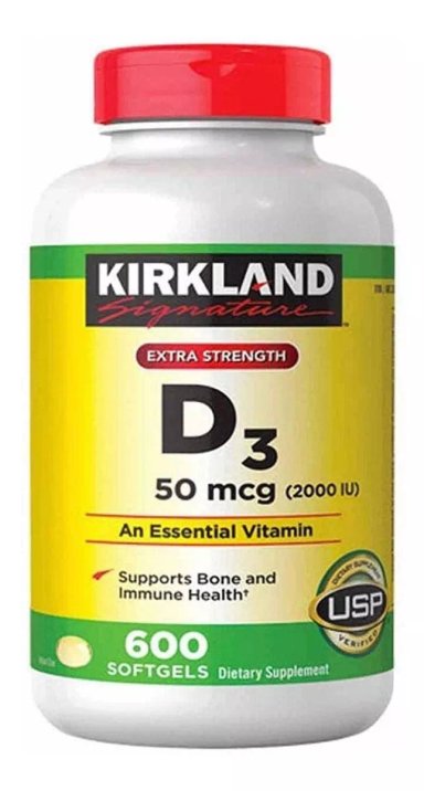 VITAMINA KIRKLAND D3 50 MCG 2000 IU 600 SOFTGELS EEUU