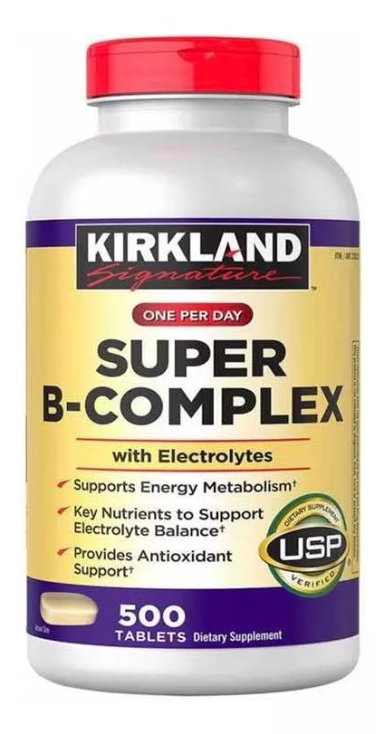 SUPLEMENTO KIRKLAND SÚPER B COMPLEX COMPLEJO B 500 TABLETAS ENTREGA HOY