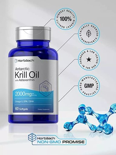 KRILL OIL 2000 MG 60 CÁPS OMEGA 3, EPA, DHA ASTAXANTINA