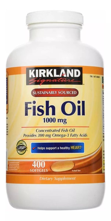 SUPLEMENTO KIRKLAND ACEITE DE PESCADO ÁCIDOS GRASOS OMEGA-3 400 SOFGELS
