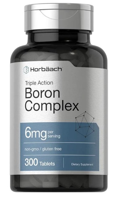 SUPLEMENTO CAPSULAS BORON COMPLEX TRIPLE ACCIÓN HORBAACH 6 MG VEGETARIANO