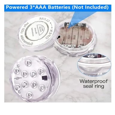 LUCES LED SUMERGIBLES PISCINA MULTICOLOR CONTROL REMOTO 16 COLORES - 4