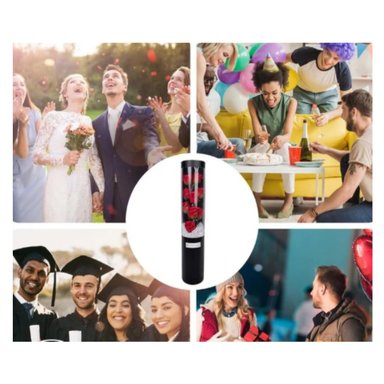 FLORERO NEGRO RAMO 9 FLORES PETALOS JABON PREMIUM ESTUCHE LUCES LED