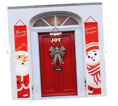 BANNER NAVIDEÑO PARA DECORACIÓN DE PARED PARA PUERTA