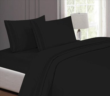 SET SÁBANAS CASATEX 2 PLAZAS ALGODÓN NEGRO