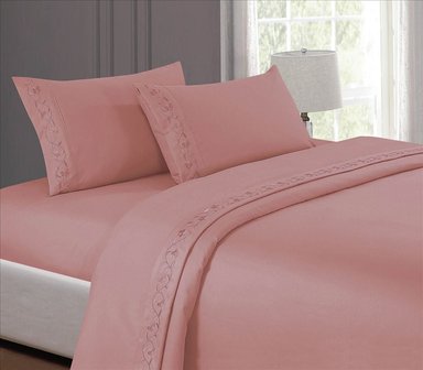 SET SÁBANAS CASATEX 2 PLAZAS ALGODÓN PALO ROSA