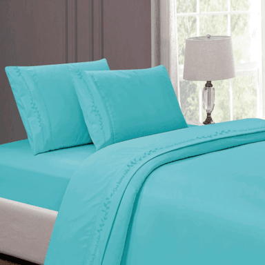 SET SÁBANAS CASATEX QUEEN ALGODÓN TURQUESA