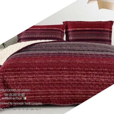 CUBRECAMA VENEZIA 2 PLAZAS ALGODÓN CON CARNERO VICENZA