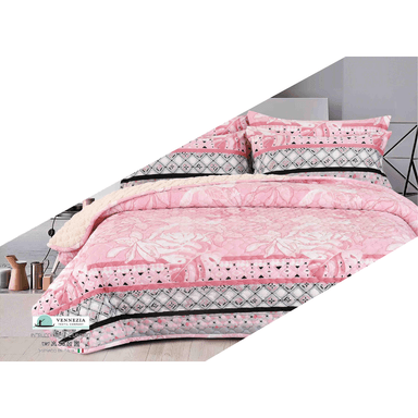 CUBRECAMA VICENZA 2 PLAZAS ALGODÓN SUBLIMADO CON CARNERO