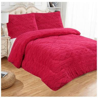 EDREDÓN 2 PLAZAS SHERPA ENTERO LANA TRENZADO