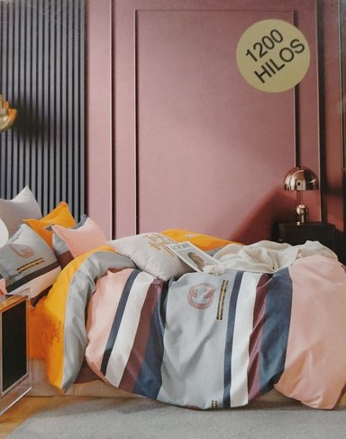 SET SÁBANAS QUEEN MOSTAZA