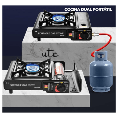 COCINA NEGRO DUAL PORTATIL - 1
