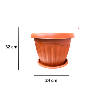 MACETERO UNICO LADRILLO TERRACOTA 32 CM X 24 CM