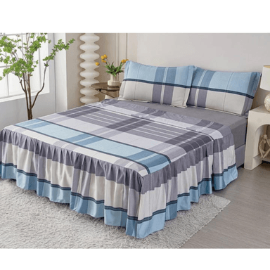 JUEGO DE SÁBANAS CON BLONDA CALIFORNIA 2PLZ