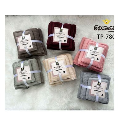 SET DE TOALLA 3 PIEZAS MICROFIBRA