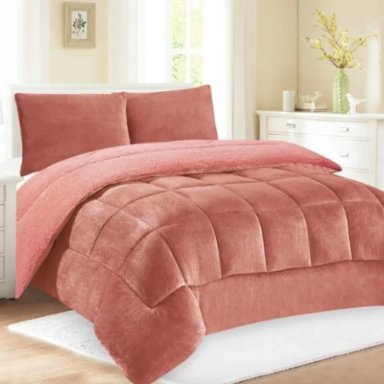 COBERTOR CON CARNERO EN 3 PIEZAS KING